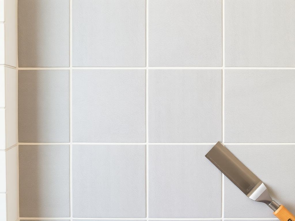 Ceramic wall tiles being fitted with even grout lines