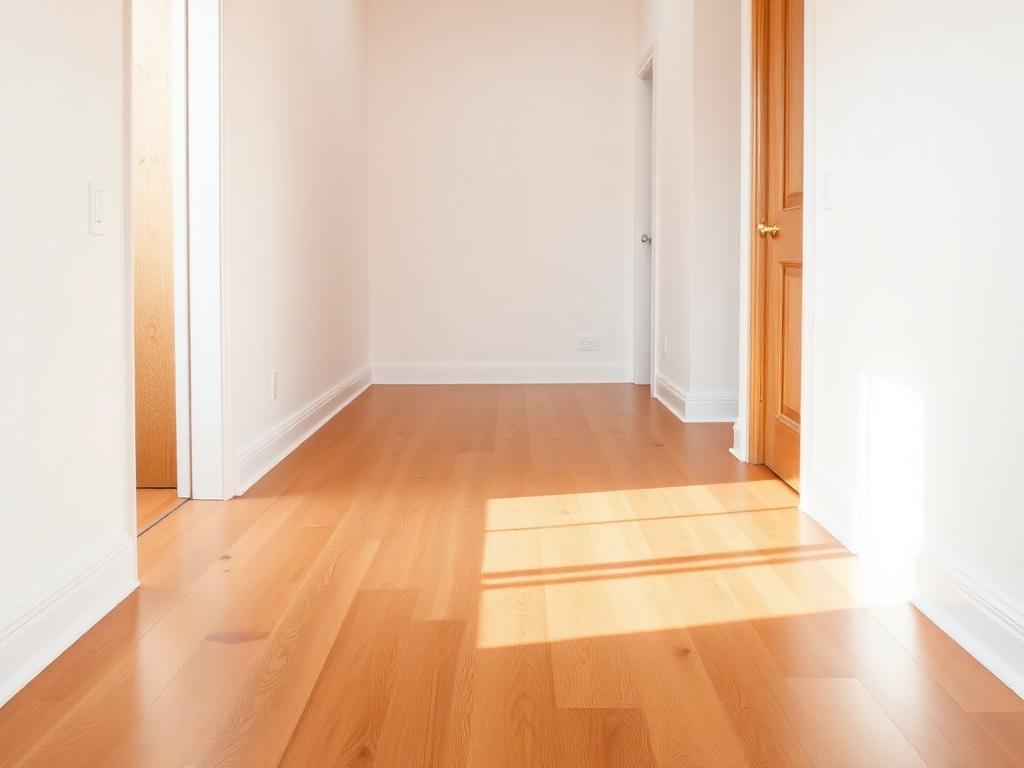 Solid oak wood flooring fitted in a home hallway